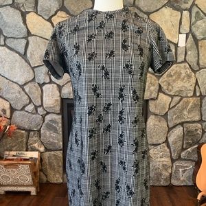 Calvin Klein Houndstooth-Print Dress, Size 8